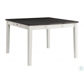 Jamison Gray And White Storage Extendable Counter Height Dining Table