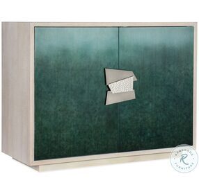 Natalee Cerused White Oak And Green Ombre Two Door Chest
