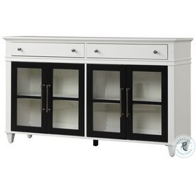 Domino Cottage White and Black 68" TV Stand