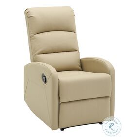 Dormi Beige Faux Leather Recliner Chair
