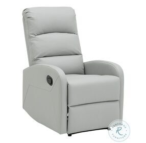 Dormi Light Grey Faux Leather Recliner Chair