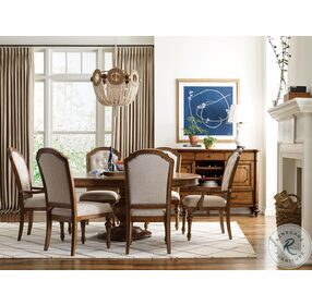 Berkshire Warm Cognac Hillcrest Extendable Round Dining Room Set