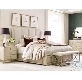 Lenox Siena Alabaster Upholstered Panel Bedroom Set