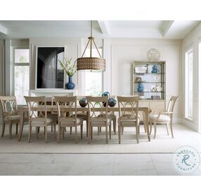 Lenox Terrace Alabaster Extendable Dining Room Set
