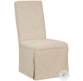Skirted Cream Parson Chair Set of 2