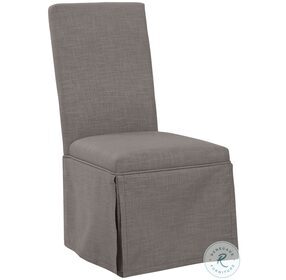 Skirted Grey Parson Chair Set of 2