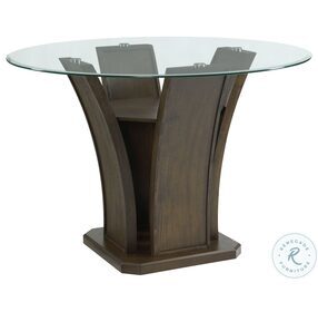 Simms Walnut Round Counter Height Dining Table