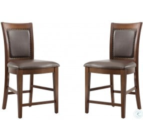 Pruitt Walnut Counter Height Chair Set Of 2