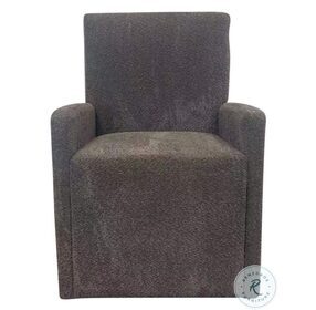 Pure Modern Brown Upholstered Caster Chair
