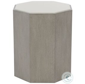 Avenue Grey Truffle And Lacquered White 15" Accent Table