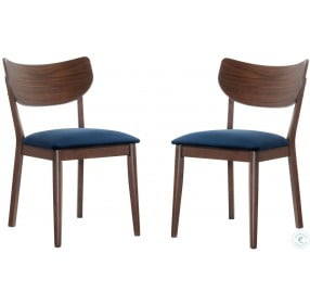 Rosie Navy Blue Side Chair Set Of 2
