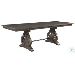 Stanford Smokey Walnut Extendable Counter Height Dining Table