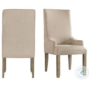 Stanford Taupe Upholstered Parson Chair Set Of 2