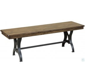District Rustic Copper Backless Dining Bench