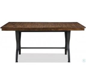 District Rustic Extendable Gathering Height Dining Table