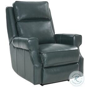Durham Highland Emerald Leather Power Recliner with Power Headrest And Lumbar
