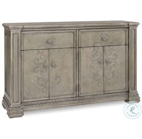 DVC120-BF Distressed Relaxed Gray Wood Top Buffet
