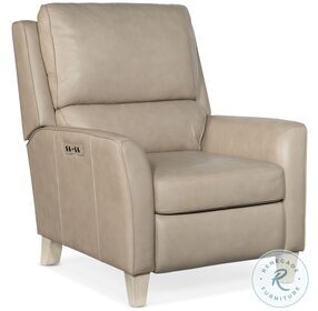 Dunes Aline Stone Wash Leather Power Recliner With Power Headrest