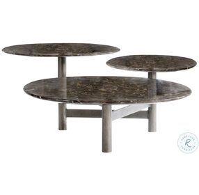 Nez Graphite and Brown Cocktail Table