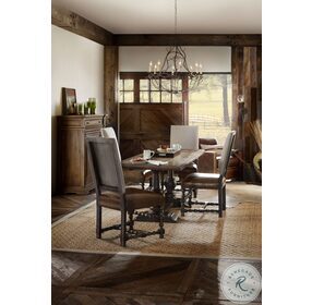 Hill Country Balcones Saddle Brown 60" Friendship Extendable Dining Room Set