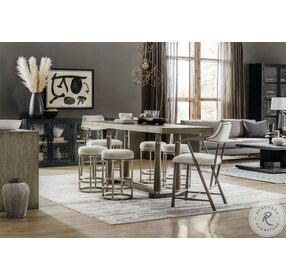 Linville Falls Soft Smoked Gray Norwood Adjustable Friendship Dining Room Set