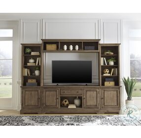 Wildfire Distressed Caramel Entertainment Wall