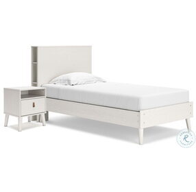 Aprilyn White Youth Bookcase Platform Bedroom Set
