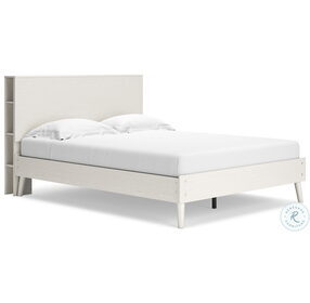 Aprilyn White Queen Bookcase Platform Bed