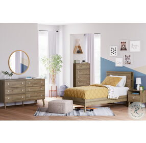 Aprilyn Honey Youth Bookcase Platform Bedroom Set