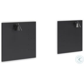 Charlang Black Lighted Headboard Extension Set of 2