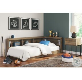 Deanlow Rich Honey Brown Youth Bookcase Storage Bedroom Set