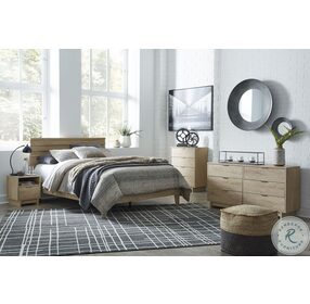 Oliah Natural Platform Bedroom Set