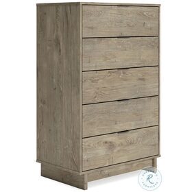 Oliah Natural Large 5 Drawer Chest