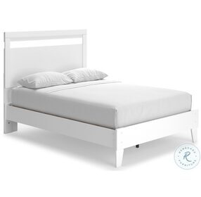 Flannia White Full Platform Bed