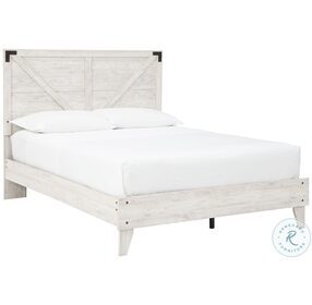 Shawburn White and Dark Charcoal Gray Queen Platform Bed