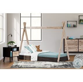 Piperton Brown and Black Youth Tent Bedroom Set