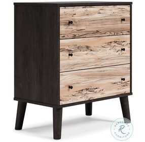 Piperton Brown and Black 3 Drawer Chest