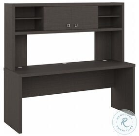 Echo Charcoal Maple 72" Computer Desk with Hutch
