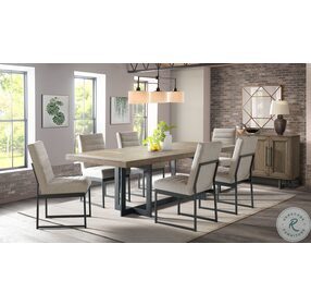 Eden Rustic And Dune Trestle Extendable Dining Room Set