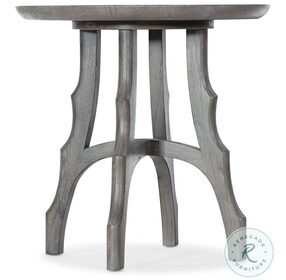 Commerce And Market Natural Wood With Gray Tones Round End Table
