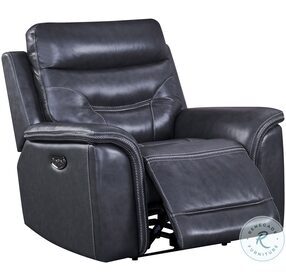 Boldera Grey Power Recliner with Power Headrest And Footrest