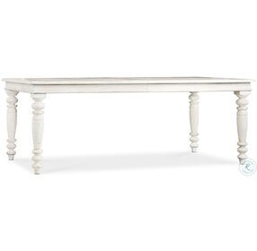 Traditions Soft White Rectangular Extendable Dining Table