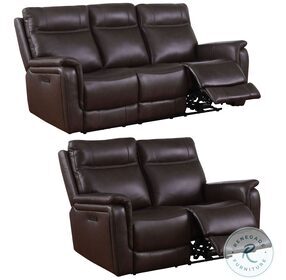 Trailblaze Tobacco Brown Power Reclining Living Room Set with Power Headrest And Footrest