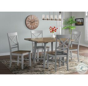 Bedford Gray and Espresso 5 Piece Dining Set