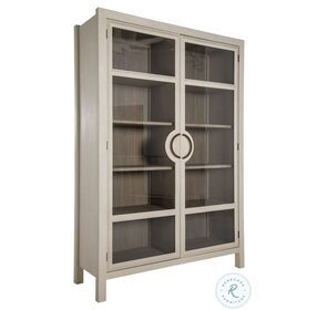 Elias Cerused White And Natural Bay Cabinet