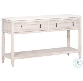 Emerie White Wash And Quartz 2 Drawer Entry Console