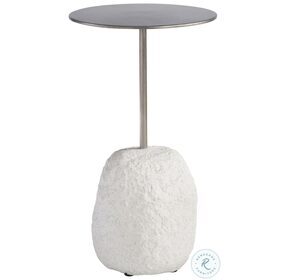 Trianon Quarry Faux Stone And Argent Accent Table