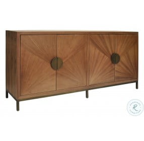 Emory Walnut And Painted Bronze Legs Radial Cabinet