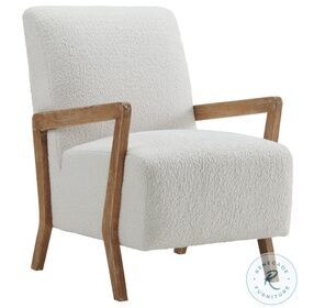 Axton White Accent Chair