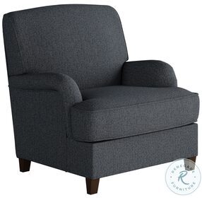 Truth or Dare Navy Blue Track Arm Accent Chair